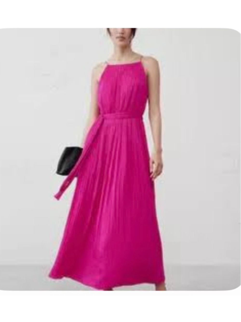 Banana Republic Pleated Maxi Dress Pink Size L